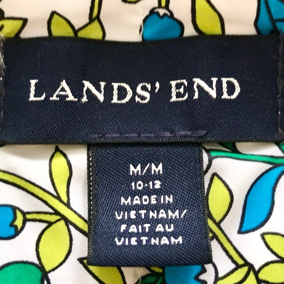 Lands End, Down Filled, Puffer Vest, Floral Jacket, Sz Med, Excellent Condition - Picture 9 of 11
